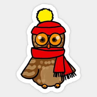 winter owl bird Sticker